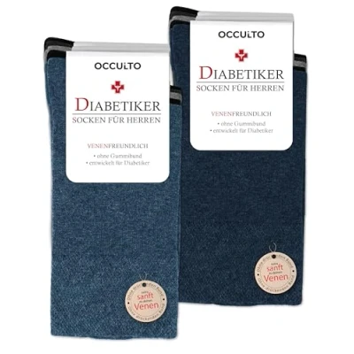 Abbildung von Occulto 10 PACK Diabetiker Socken, Herren, Größe: 47 49, Blau mix