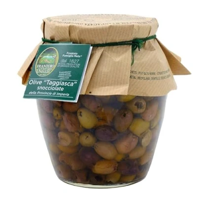 Abbildung von Entkernte ligurische Taggiasca Oliven in nativem Olivenöl extra 480 gr