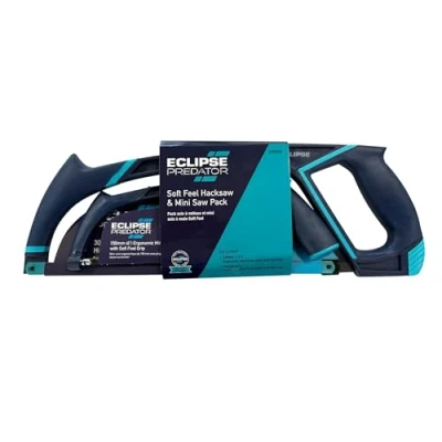 Abbildung von Eclipse Professional Tools EPH2PS Soft Feel Bügelsäge (12&quot;) und Mini Säge (6“) Set Metallsägen Bundle mit ergonomischem Komfortgriff Schnellwechsel Mechanismus für Sägeblätter