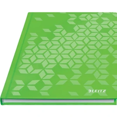 Abbildung von Leitz WOW Notizbuch in A5 Format mit 80 Blatt, Liniert, Elfenbeinfarbiges Papier (90 g/m2), Fester Einband, Grün, 46271054