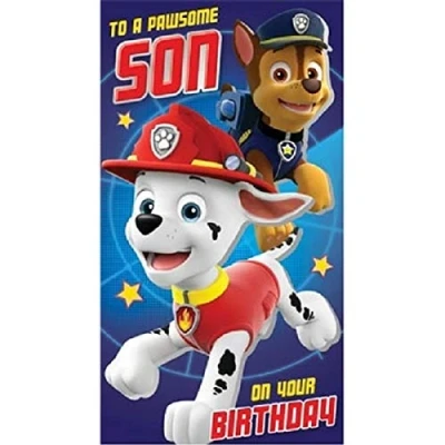 Abbildung von Paw Patrol Geburtstagskarte für den Sohn