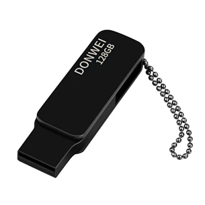 Abbildung von DONWEI USB Stick, Stick 128GB,128GB Speicherstick, Praktisches Flash Drive, 2.0 Laufwerk(Pack of 1, Schwarz)