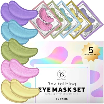 Abbildung von BLOOMORA Gemischte Augenpads (30 Paare) Eye Pads mit Niacinamid &amp; Hyaluron Augenringe Entfernen Patches Gegen