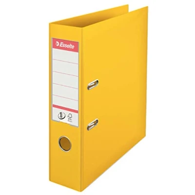Abbildung von Esselte Ordner, A4, 10er Pack, 75 mm Rückenbreite, Kunststoff, gelb, 811310