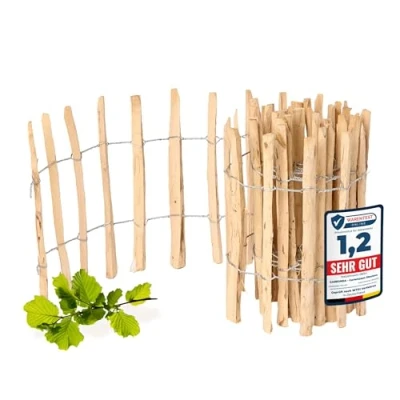 Abbildung von Garronda Zaun 5 m Gartenzaun zum Stecken Garten Staketenzaun Steckzaun GD 0079, Holz