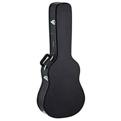 Abbildung von Ortega Guitars Koffer für Akustikgitarre schwarz, Flat Top, Economy Series, Chrom Hardware, Dreadnought (OACCSTD DN)