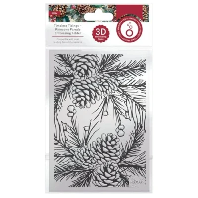 Abbildung von Tonic Studios Timeless Tidings 3D Embossing Folder Pinecone Parade (5528e)