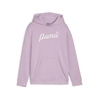 Abbildung von Puma ESS Script Kapuzenpullover für Kinder, Größe: 128, Grape mist