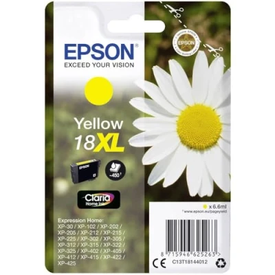 Abbildung von Epson 18XL gelb tintenpatrone 6,6ml C13T18144012 original