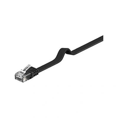 Abbildung von Goobay 95386 CAT 6 Flach Patchkabel, U/UTP, Schwarz Kupfermaterial