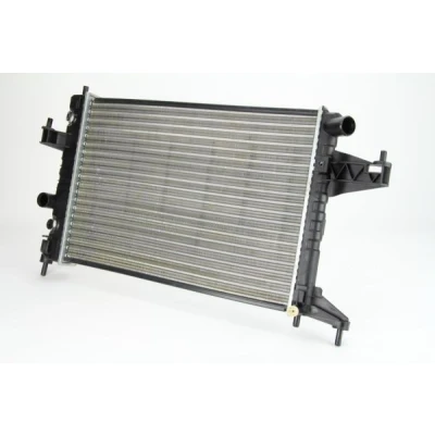 Abbildung von THERMOTEC D7X056TT Kühler, Motorkühlung Aluminium, Kunststoff 340 545 23 Automatikgetriebe Kühlrippen mechanisch gefügt OPEL: Corsa C Schrägheck