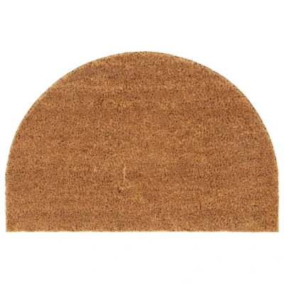 Abbildung von vidaXL Fußmatte Natur Halbrund 40x60 cm Kokosfaser Getuftet, Rechteckig