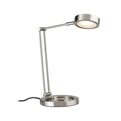 Abbildung von Paulmann 70245 LED Schreibtischleuchte Zed 6,7W Eisen gebürstet/Metall moderne Tischlampe Tischleuchte Leselampe Büro
