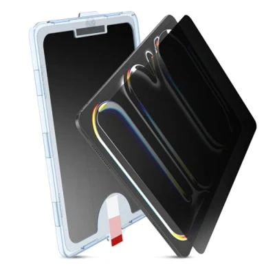 Abbildung von MOBDIK Sichtschutz Schutzfolie für iPad Pro 13 Zoll 2024 M4, Anti Spy, 9H Härte Schutzglas Displayfolie, EZ Kit 1 Stück