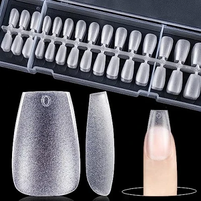 Abbildung von Carehabi Nageltips, 360 Stück Falsche Nagel Acryl Künstlich Nagelspitzen mit Aufbewahrungskoffer für Nagelstudios und Diy Nail Art Zu Hause 15 Größen