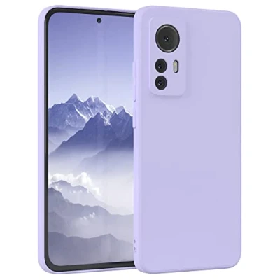 Abbildung von EAZY Case Silikonhülle für Xiaomi 12 / 12X Hülle Silikon Lila weich stoßfeste Handyhülle Schutzhülle mit Kameraschutz Dünn Premium Schutz Cover TPU Phone Bumper Lavendel Violett