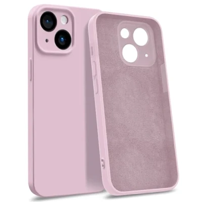 Abbildung von MyGadget Hülle kompatibel mit iPhone 14 Plus [ 4 Layer Struktur Schutzhülle ] Gummierte Handyhülle Soft Inlay &amp; Hardcase Cover außen Pink