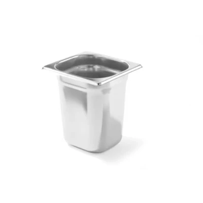 Abbildung von HENDI Gastronormbehälter, Temperaturbeständig von 40 bis 300C, Heissluftöfen Kühl und Tiefkühlschränken Chafing Dishes Bain Marie, Stapelbar, 3,4L, GN 1/6, 176x162x(H) 200mm, Edelstahl 18/10