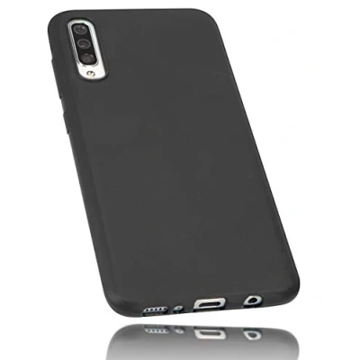 Abbildung von mumbi Hülle kompatibel mit Samsung Galaxy A70 Handy Case Handyhülle, schwarz