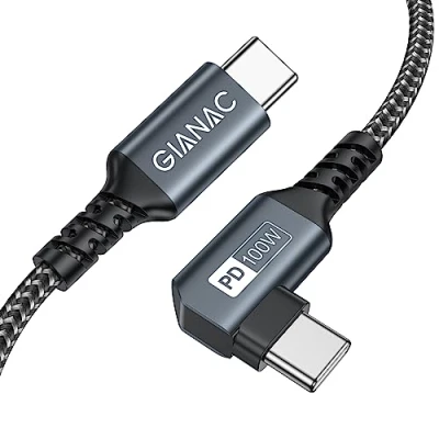 Abbildung von 100W USB C auf Kabel 3M,90 Grad Schnellladekabel PD 5A Typ Ladekabel mit E Mark Chip für Macbook Pro;MacBook Air;iPad Pro;Samsung Galaxy;Huawei;ChromeBook Pixel;Tablet Google