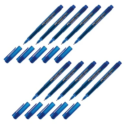 Abbildung von FABER CASTELL 205065 Fineliner Broadpen 1554, 0,8 mm, blau, 10 Stück