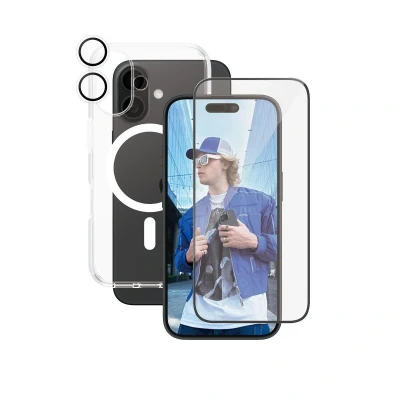 Abbildung von 0 CARE by PanzerGlass® Flagship 3 in 1 Schutzset für iPhone 16