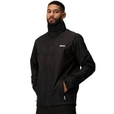 Abbildung von Regatta Herren Matt Wasserdichte Shelljacke, Schwarz, S EU
