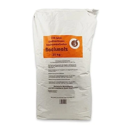 Abbildung von Gerstenmalzmehl 25kg Backmalz regional und naturbelassen Premium Malzmehl Hell enzymaktiv für knusprige Backergebnisse