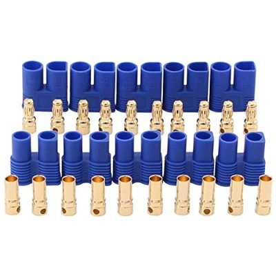 Abbildung von 10 Paar EC3 Bananenstecker Weiblich Maennlich Rundstecker, 3.5mm Anschlussstecker + Buchse Set Goldstecker Für RC ESC Akku LIPO Motor (EC3)