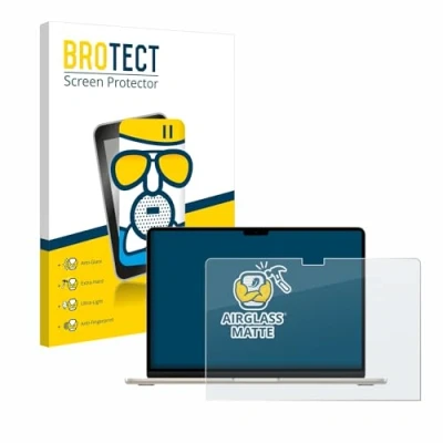 Abbildung von BROTECT Entspiegelungs Schutzglas für Apple MacBook Air 15&quot; M3 2024 Schutz Folie Panzerfolie Glas Matt [Extrem Kratzfest 9H, Anti Reflex]