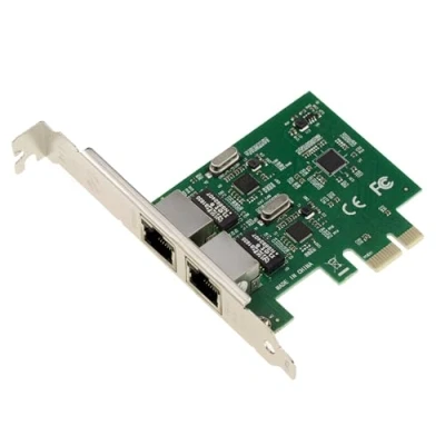 Abbildung von KALEA INFORMATIQUE PCI Express X1 PCIe Netzwerk Controller Karte 2 Ports RJ45 Gigabit Ethernet 10 100 1000Mbps 1G. Dual Chipset Realtek. Low und High Profile.