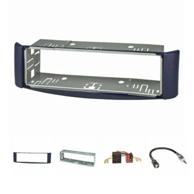 Abbildung von tomzz Audio 2451 017 Radioblende Set kompatibel mit Smart fortwo (450) Bj.1998 2007 blau Metallschacht Radioadapter ISO Raku2 Antennenadapter