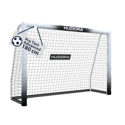 Abbildung von HUDORA Fußballtor Pro Tect Outdoor mit Netz und wetterfester Ummantelung für Kinder Erwachsene Einfacher Aufbau im Garten Hochwertige Torwand Reiß Klettverschlüssen