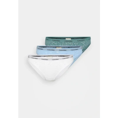 Abbildung von Calvin Klein Damen Bikini 3PK 000QD5069E Bikini, Blau (Slate Turqouis/Frozen Fjord/White), L, L