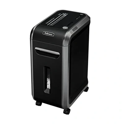 Abbildung von Fellowes 18 Blatt Aktenvernichter, Partikelschnitt (P4) Papierschredder für Büro, Powershred 99Ci, Schredder mit 100% staufrei Technologie, Safesense, Energiesparsystem, 34L Papierkorb, CD