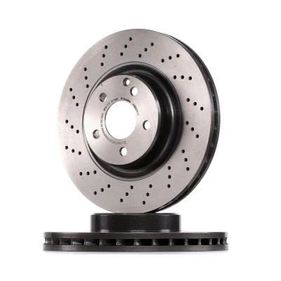 Abbildung von BREMBO COATED DISC LINE 09.9825.11 Bremsscheibe 330 32 5 gelocht/innenbel. beschichtet hochgekohlt mit Schrauben MERCEDES BENZ: SL Cabrio