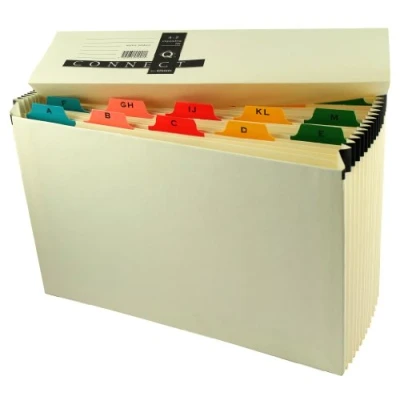 Abbildung von Q Connect Mylar A Z 19 pocket Fächermappe kf040911 Stück