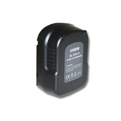 Abbildung von vhbw Akku kompatibel mit Black &amp; Decker HP122KD, HP126F2B, HP126F2K, HP126F3B, HP126F3K Elektrowerkzeug (2000mAh NiMH 12 V)