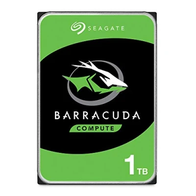 Abbildung von Seagate Barracuda 1TB interne Festplatte HDD, 3.5 Zoll, 7200 U/Min, 64 MB Cache, SATA 6 Gb/s, silber, FFP, Modellnr.: ST1000DMZ14