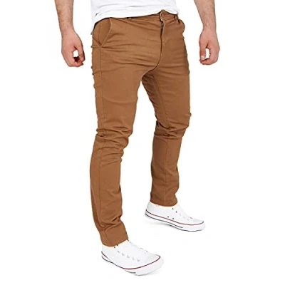 Abbildung von WOTEGA Glenn Herren Chino Stoff Hosen Männer Chinohose Baumwoll Herrenhose, Braun (Toffee 181031), W30/L32