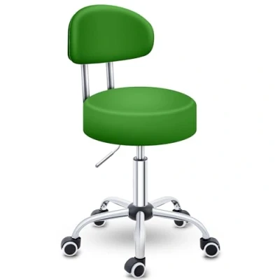 Abbildung von TRESKO Drehhocker Rollhocker mit Lehne, Arbeitshocker höhenverstellbar 47 60 cm, Bürostuhl Rollen Hocker Drehstuhl Kosmetikhocker