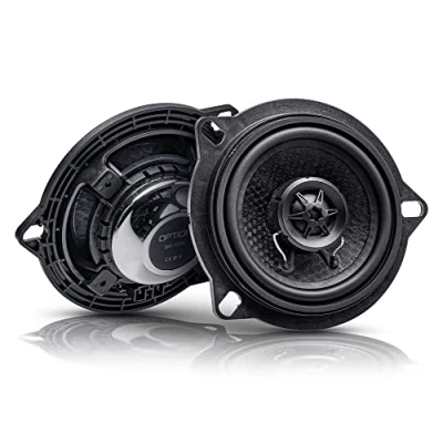 Abbildung von Option BM 100X kompatibel mit BMW Fahrzeugen 10cm Koaxial Lautsprecher passend für 50 Watt RMS, 4 Ohm, 90 dB (Plug &amp; Play)