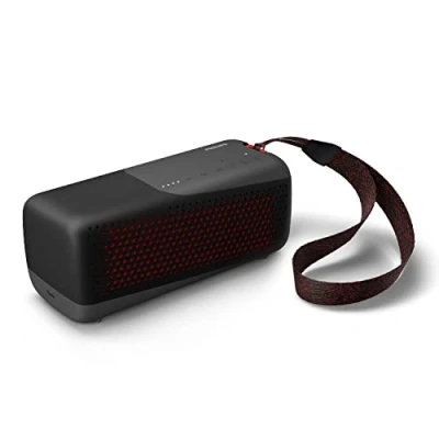 Abbildung von Philips Kabellose Lautsprecher Bluetooth, Hochwertiger, Hochportabler &amp; Wasserdichter IP67 Mit Integriertem Mikrofon Für Anrufe, Bis Zu 12 Stunden Wiedergabe, TAS4807B, Schwarz
