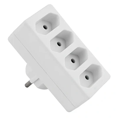 Abbildung von MC POWER Steckdosenadapter Zwischenstecker 4X Euro Mehrfachstecker Steckdosen Verteiler, weiß