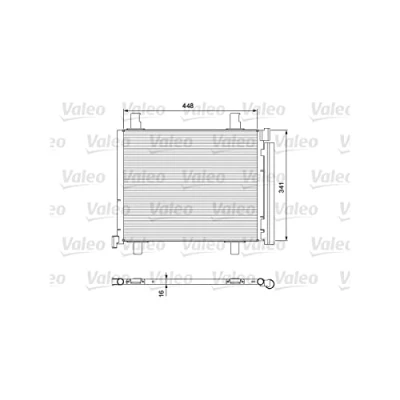 Abbildung von VALEO 814168 Klimakondensator ohne Trockner Aluminium 341 R 134a VOLKSWAGEN: up! Schrägheck, SEAT: Mii, SKODA: Citigo