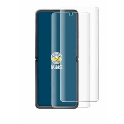 Abbildung von BROTECT 2 Stück Full Cover Schutzfolie für Samsung Galaxy Z Flip 5G Screen Displayschutz Folie [3D Curved, Anti Fingerprint, Kristall Klar]