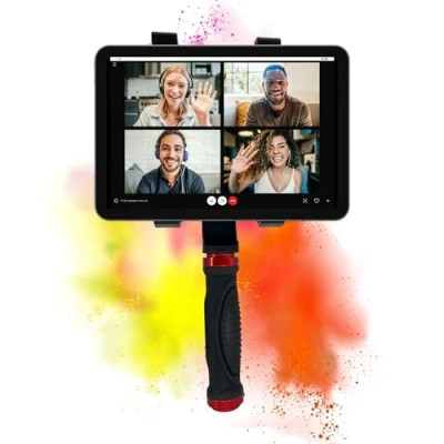 Abbildung von TronicXL Handgriff Halterung für Tablet bis 10 Zoll kompatibel mit iPad Mini 1 2 3 4 5 Tablets Griff Halter