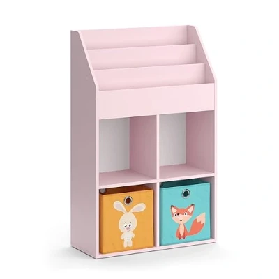 Abbildung von Vicco Kinderregal Luigi, Rosa, 72 x 114.2 cm mit 6 Faltboxen (bunt)