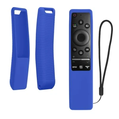 Abbildung von kwmobile Hülle Fernbedienung kompatibel mit Samsung BN59 01274A / 01330B Silikon Case für TV Zubehör in Blau