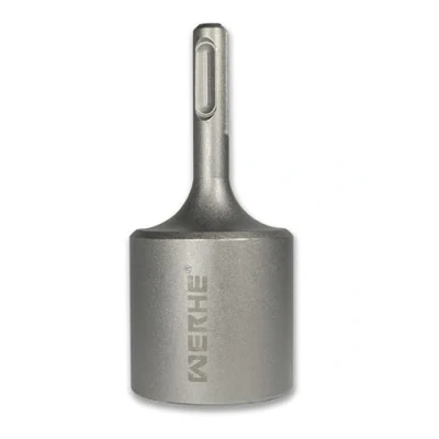 Abbildung von WERHE® Professional SDS Plus Erdnageleintreiber zum Einstecken von Tiefenerder Erder Erdung Staberder Innen durchmesser Ø 32,5 mm 100x45 Jack Hammer Picket Pfosten Driver Treiber